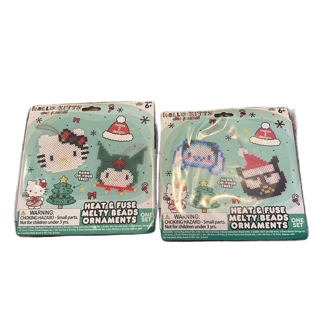 Hello Kitty Parlor Melt Bead Craft Set Kit Bundle Christmas NEW Cinnamoroll